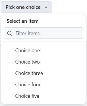 A button has opend ea layer which is in essence a combination of an input-field with search-icon and a select element.