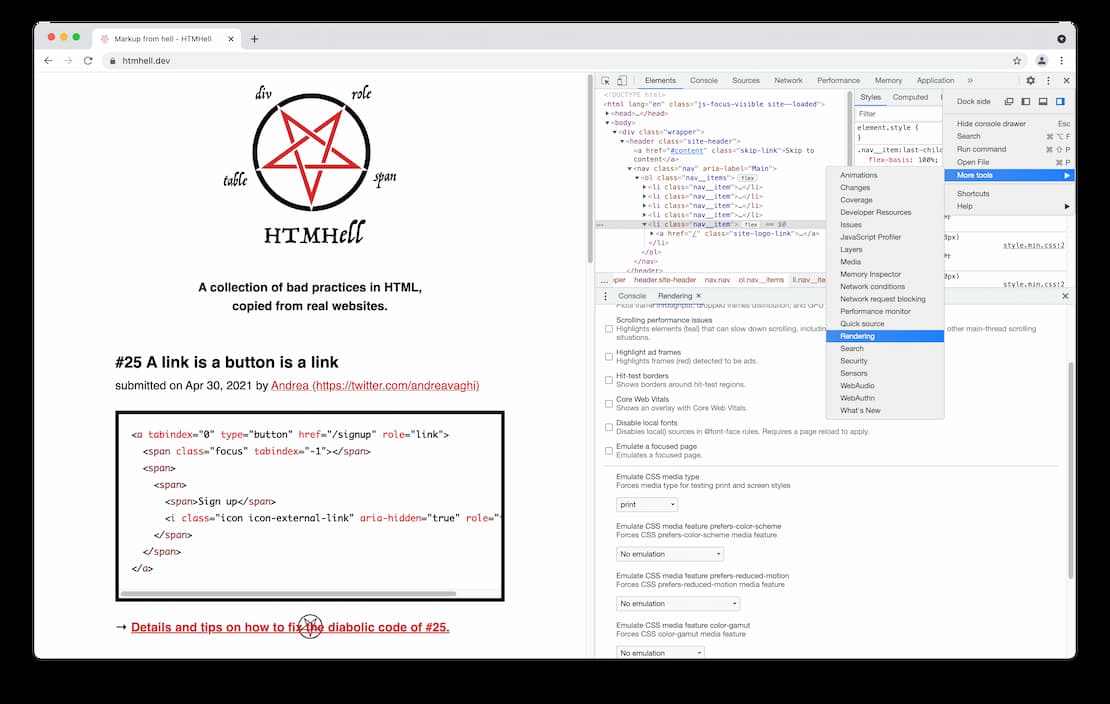 Chrome Dev Tools Screenshot.